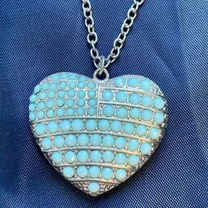 NWOT American Flag Heart Necklace